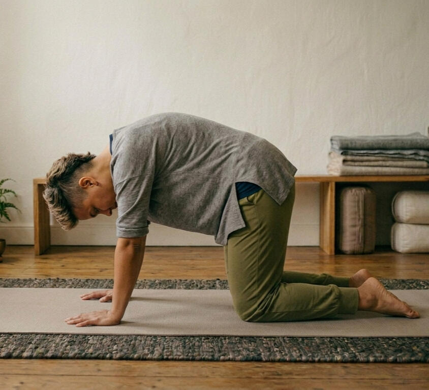 Embody with Angela cat cow restorative yoga movement
